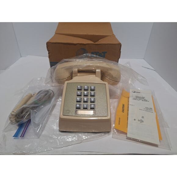 AT&T 2500MM-5D Ivory Touch-Tone Desk Phone – Mint NOS Reconditioned - Picture 1 of 6